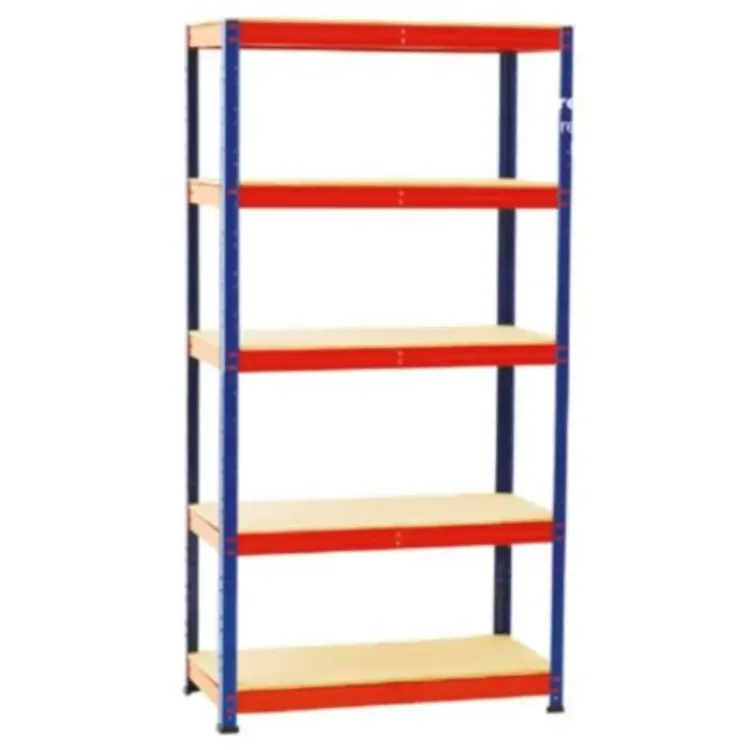 ESTANTE 5 PRATELEIRAS MADEIRA 1770X900X450 AZUL/LARANJA -chavevertical.com